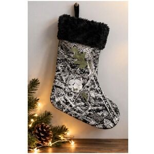 G59 Records Men's Real Tree Pattern Camouflage Christmas Stocking One Size NWT